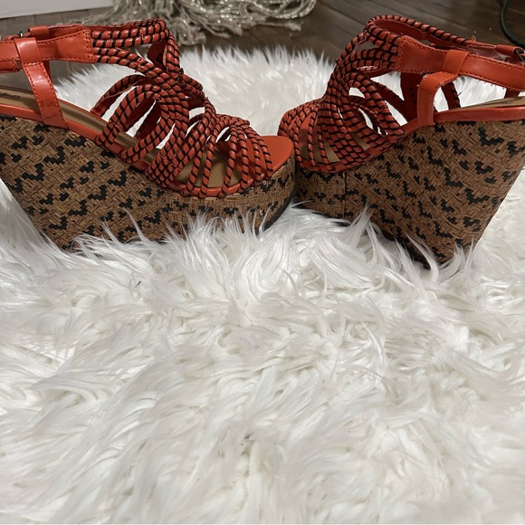 Multicolor strappy wedges size 10 - Picture 5 of 8
